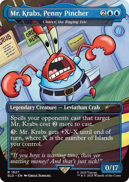 Mr. Krabs, Penny Pincher - Charix, the Raging Isle #1927 R - Secret Lair Drop Series Pokemon card