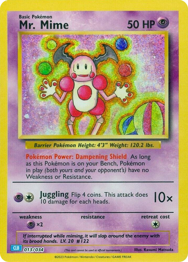 0013 Mr. Mime Classic Collection Trading Card Game Classic