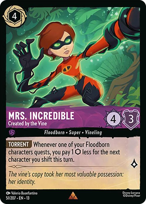 Mrs. Incredible - Created by the Vine #51 Rare - Attack of the Vine! Pokemon card