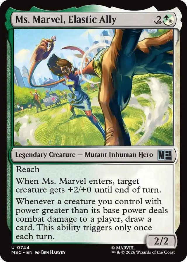 0744 Ms. Marvel, Elastic Ally U Commander: Marvel Super Heroes