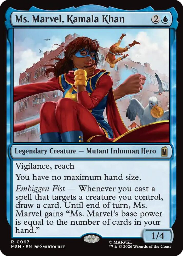 Ms. Marvel, Kamala Khan #67 R - Marvel Super Heroes Pokemon card