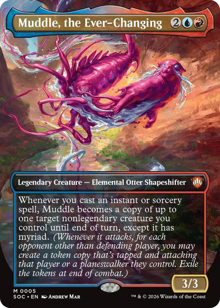 Muddle, the Ever-Changing (Borderless) #5 M - Commander: Secrets of Strixhaven Pokemon card