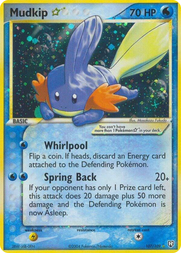 0107 Mudkip Star Ultra Rare EX Team Rocket Returns