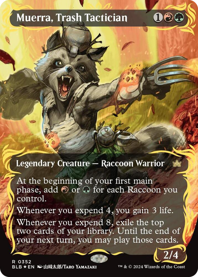 0352 Muerra, Trash Tactician (Borderless) (Raised Foil) R Bloomburrow