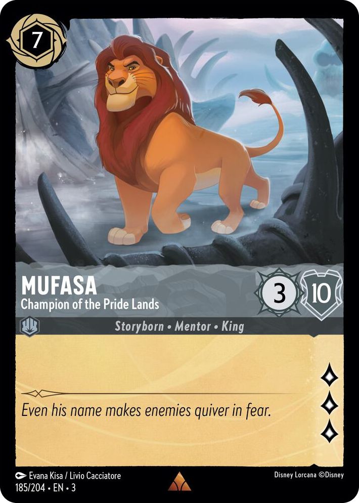 0185 Mufasa - Champion of the Pride Lands Rare Into the Inklands