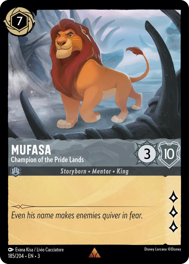 0185 Mufasa - Champion of the Pride Lands Rare Into the Inklands