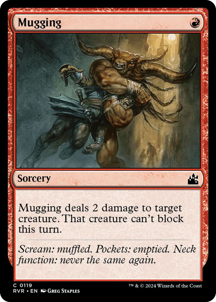 Mugging #119 C - Ravnica Remastered Pokemon card