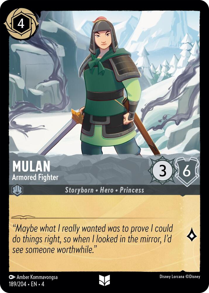 0189 Mulan - Armored Fighter Uncommon Ursula's Return