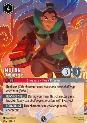 0007 Mulan - Charging Ahead Promo Disney Lorcana Promo Cards