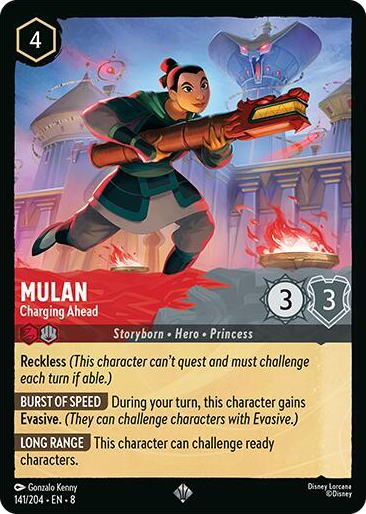 0141 Mulan - Charging Ahead Super Rare Reign of Jafar