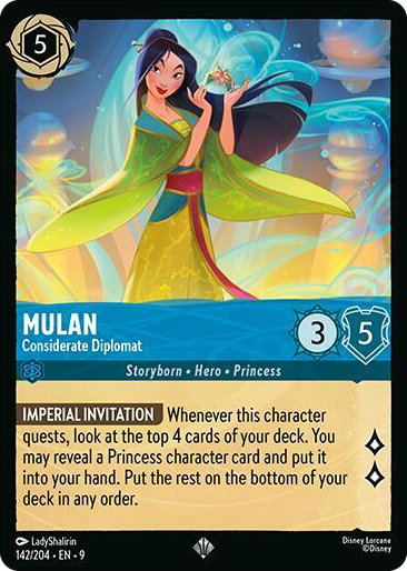 0142 Mulan - Considerate Diplomat Super Rare Fabled