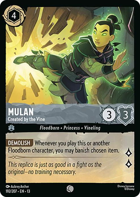 Mulan - Created by the Vine #192 Common - Attack of the Vine! Pokemon card