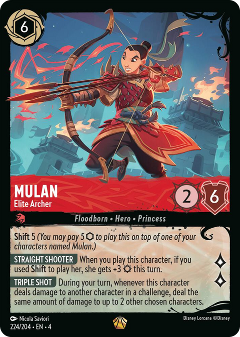 0224 Mulan - Elite Archer (224/204) Legendary Illumineer's Quest: Deep Trouble