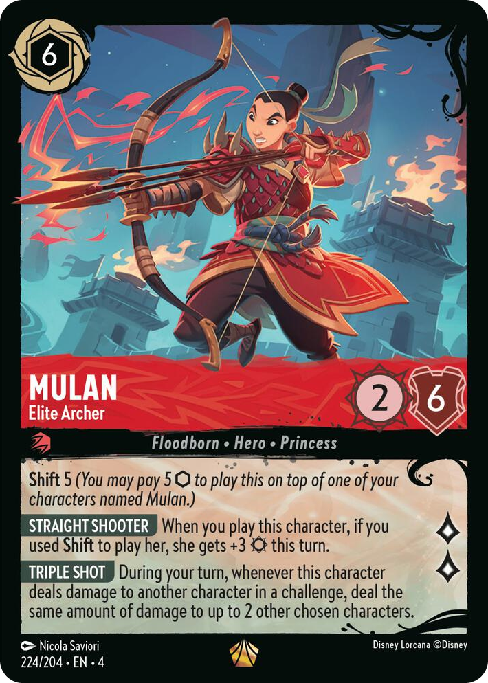 0224 Mulan - Elite Archer (224/204) Legendary Illumineer's Quest: Deep Trouble