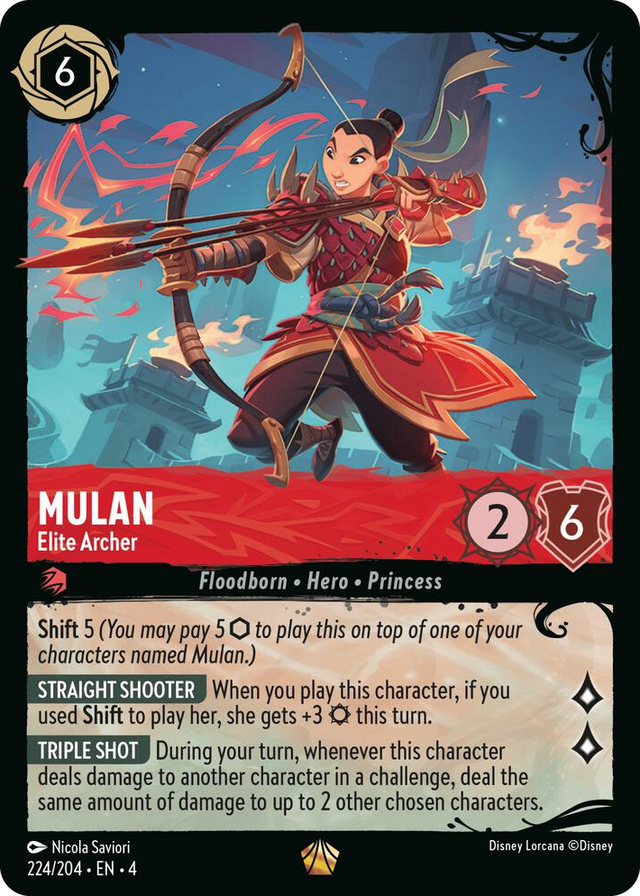 0224 Mulan - Elite Archer (224/204) Legendary Illumineer's Quest: Deep Trouble