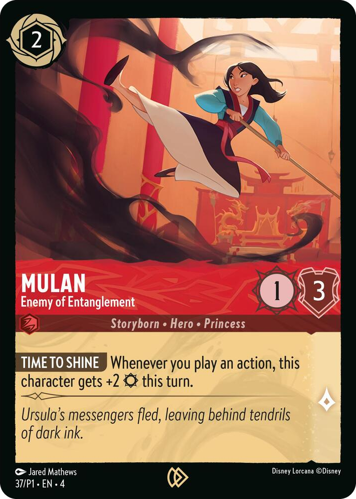 0037 Mulan - Enemy of Entanglement Promo Disney Lorcana Promo Cards