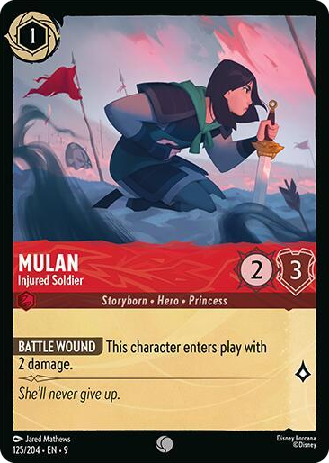 0125 Mulan - Injured Soldier Common Fabled