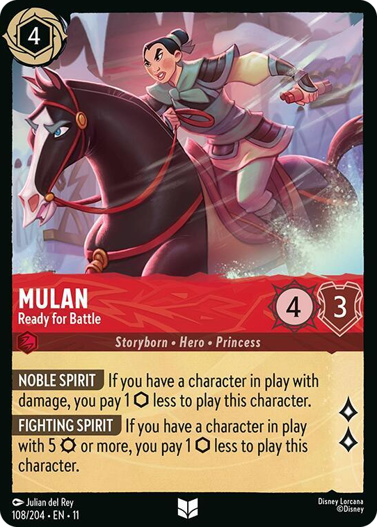 0108 Mulan - Ready for Battle Uncommon Winterspell