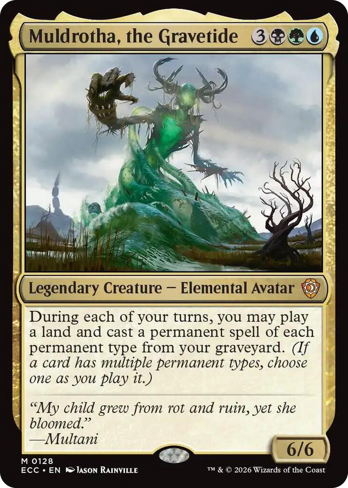 Muldrotha, the Gravetide #128 M - Commander: Lorwyn Eclipsed Pokemon card