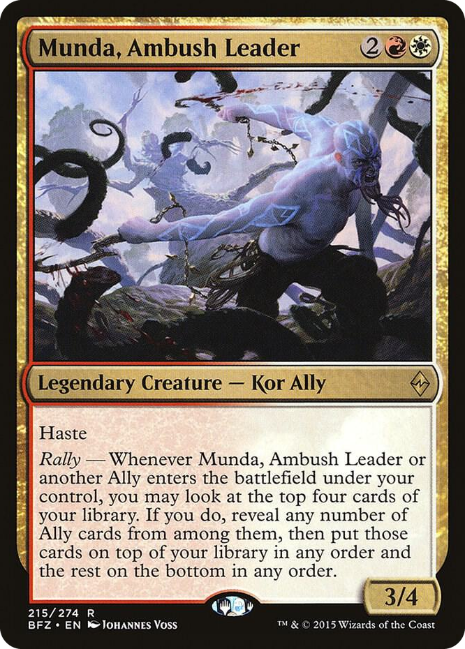 Munda, Ambush Leader #215 R - Battle for Zendikar Pokemon card