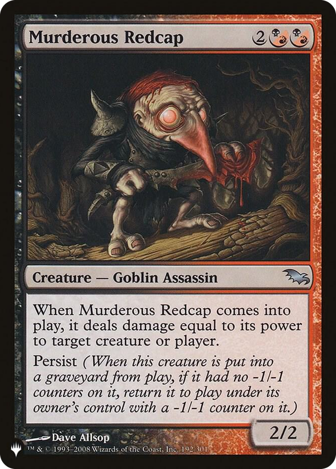 Murderous Redcap #192 U - The List Reprints Pokemon card