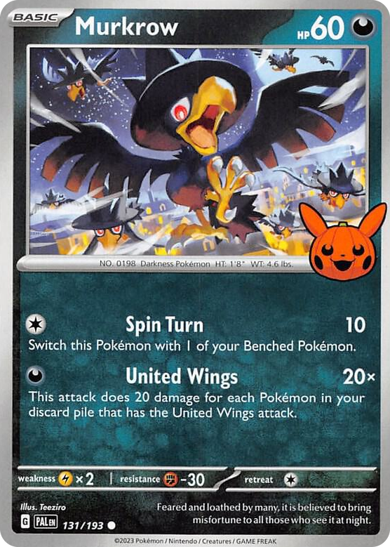 0131 Murkrow Common Trick or Trade BOOster Bundle 2023