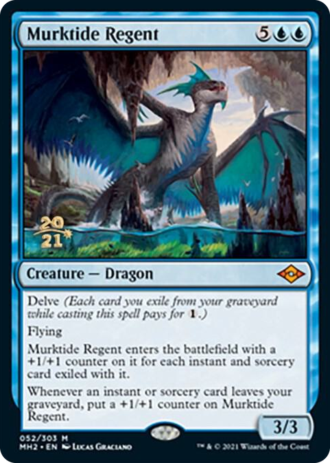 Murktide Regent #52 M - Prerelease Cards Pokemon card