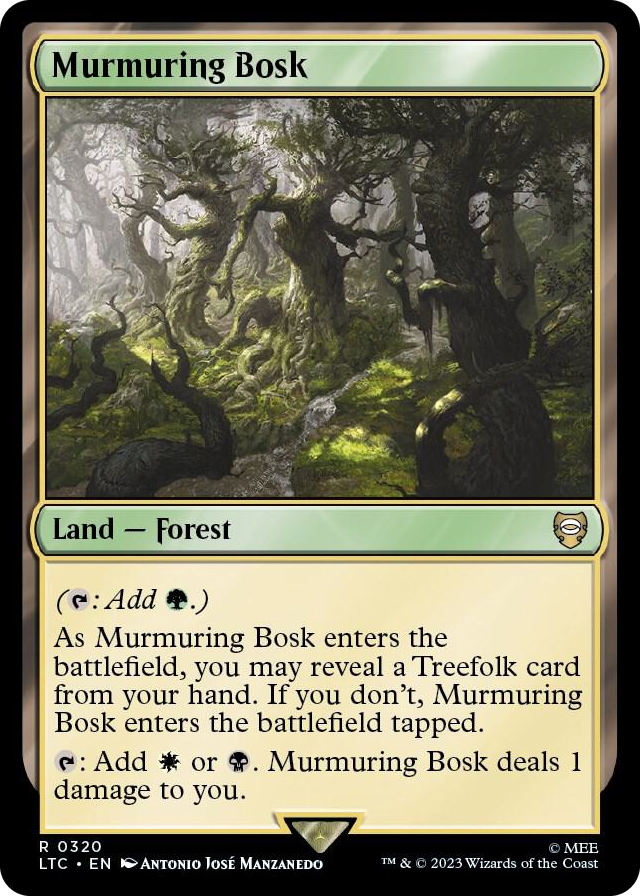 Murmuring Bosk #320 R - Commander: The Lord of the Rings: Tales of Middle-earth Pokemon card