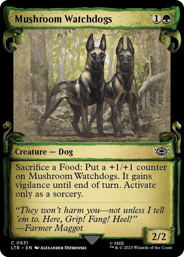 Mushroom Watchdogs (Showcase Scrolls) #631 C - Universes Beyond: The Lord of the Rings: Tales of Middle-earth Pokemon card