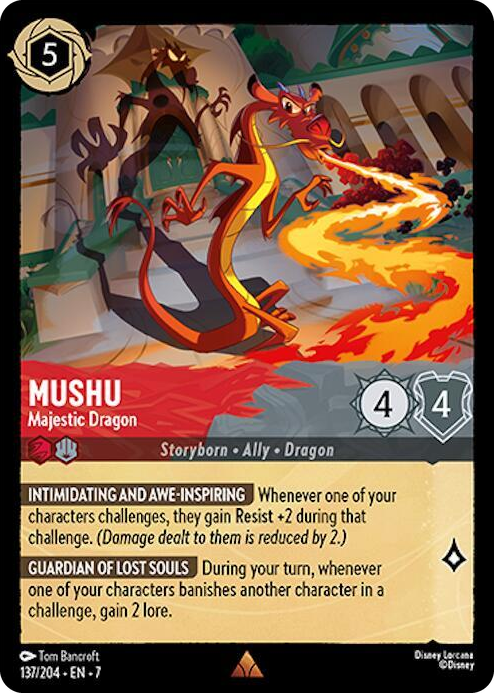 0137 Mushu - Majestic Dragon Rare Archazia's Island