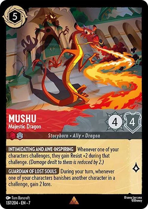 0137 Mushu - Majestic Dragon Rare Archazia's Island