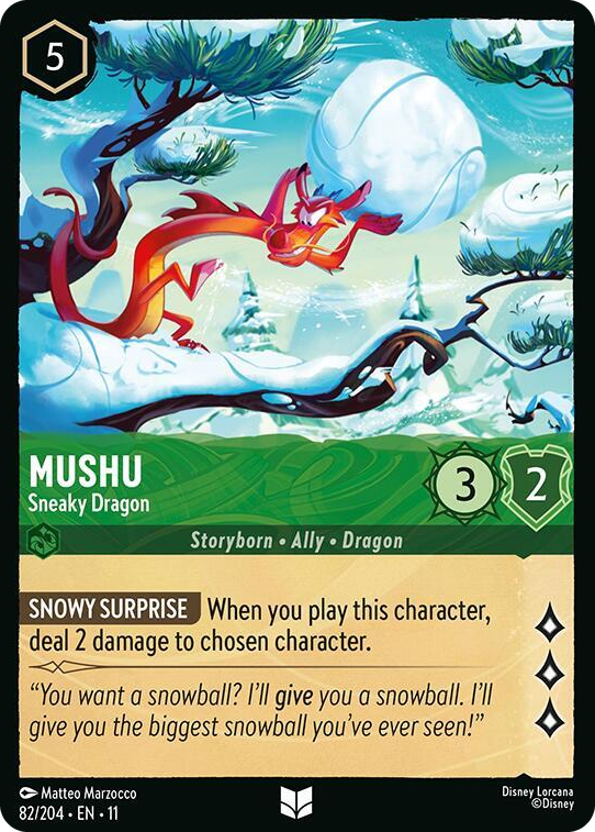 0082 Mushu - Sneaky Dragon Uncommon Winterspell