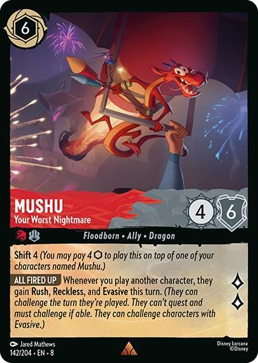 0142 Mushu - Your Worst Nightmare Rare Reign of Jafar