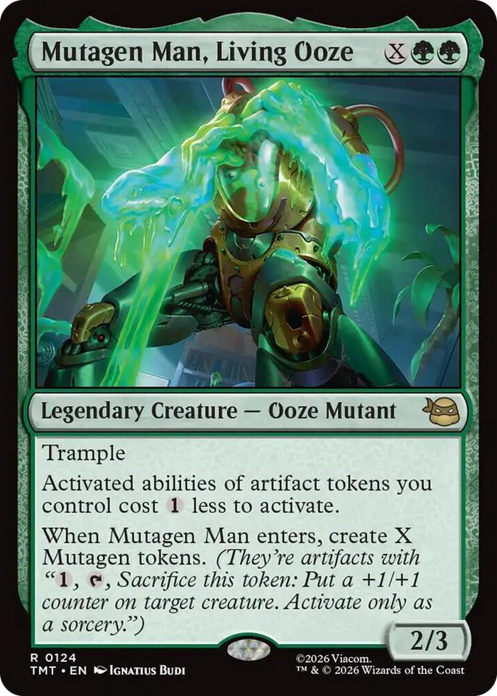 Mutagen Man, Living Ooze #124 R - Teenage Mutant Ninja Turtles Pokemon card