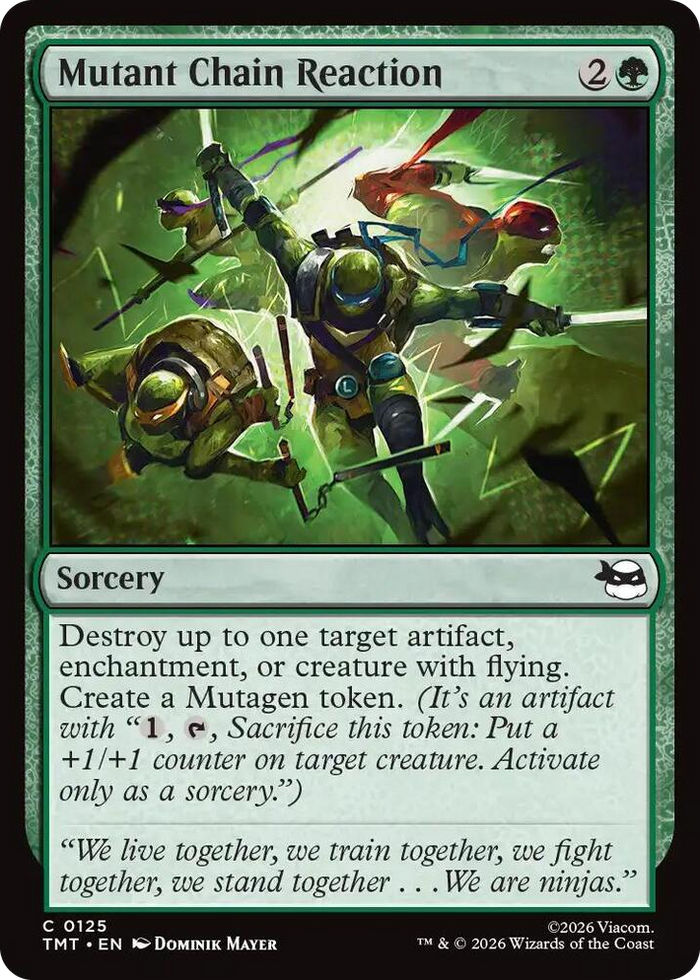 Mutant Chain Reaction #125 C - Teenage Mutant Ninja Turtles Pokemon card