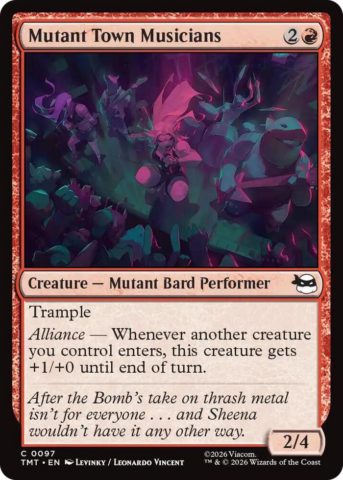 Mutant Town Musicians #97 C - Teenage Mutant Ninja Turtles Pokemon card