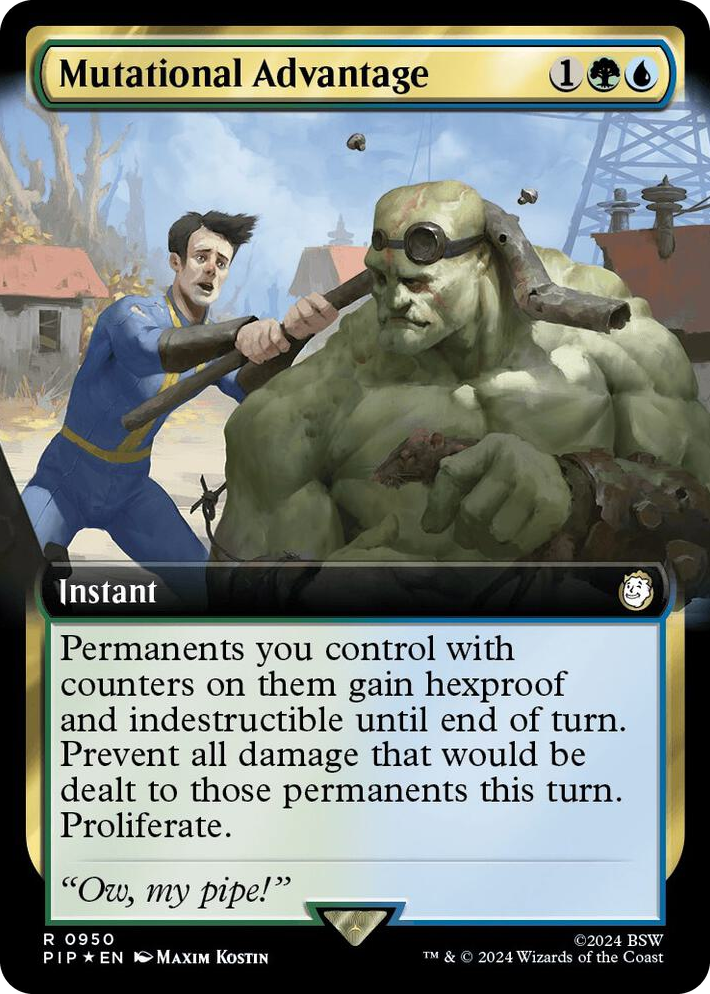 0950 Mutational Advantage (Extended Art) (Surge Foil) R Universes Beyond: Fallout