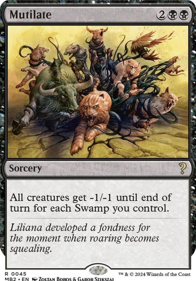 0045 Mutilate (White Border) R Mystery Booster 2