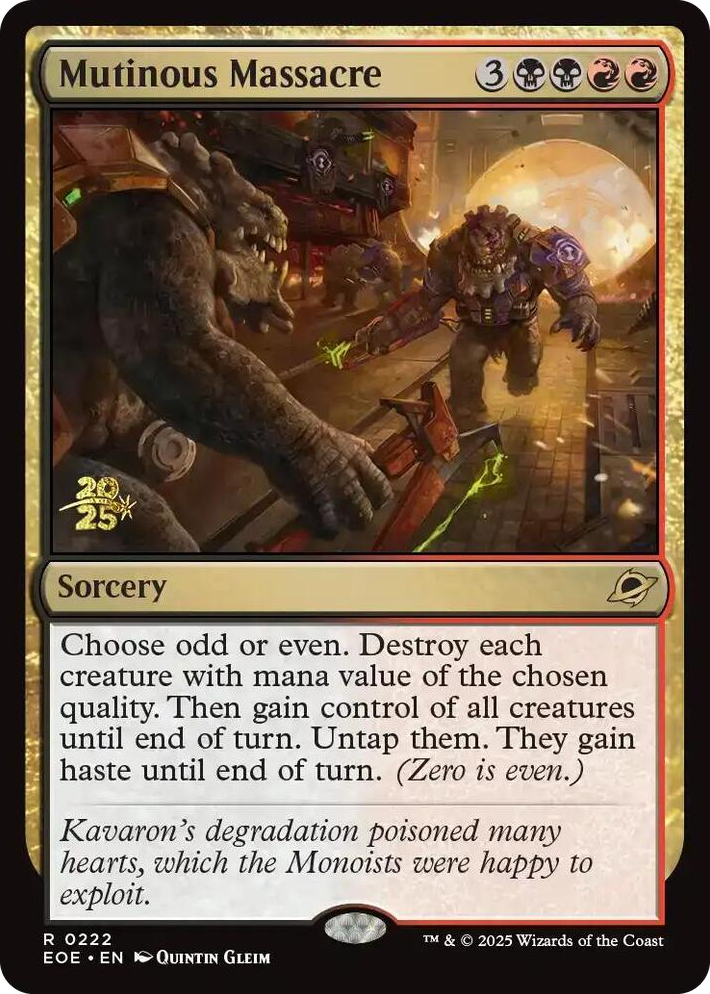 0222 Mutinous Massacre R Prerelease Cards