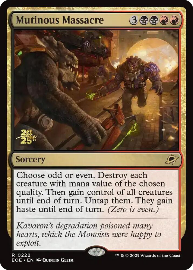 0222 Mutinous Massacre R Prerelease Cards