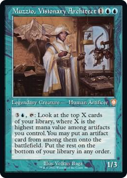 0089 Muzzio, Visionary Architect (Retro Frame) M Commander: The Brothers' War