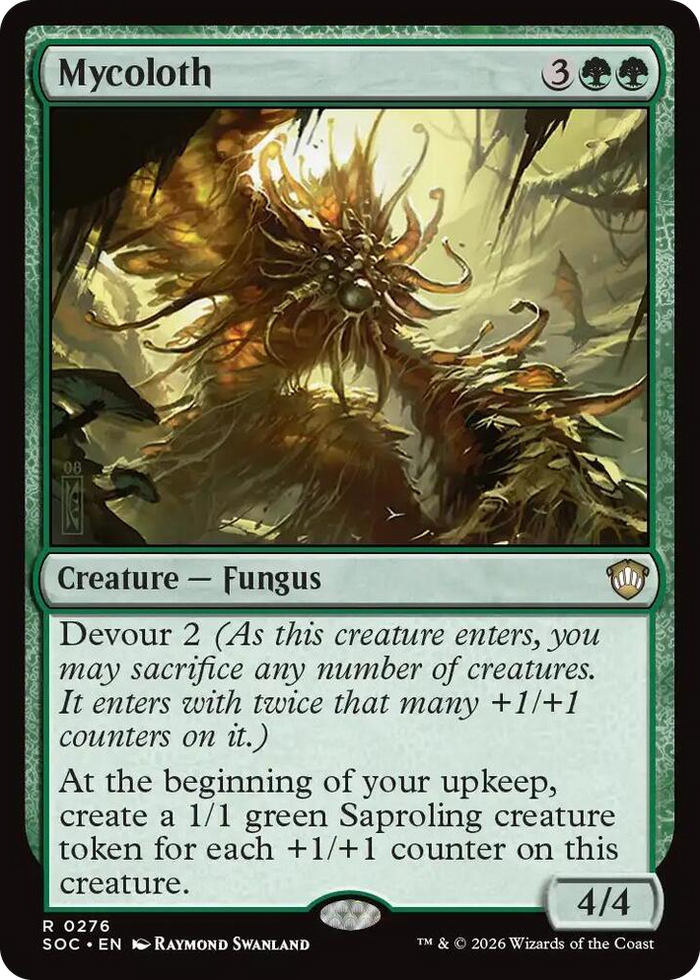 Mycoloth #276 R - Commander: Secrets of Strixhaven Pokemon card