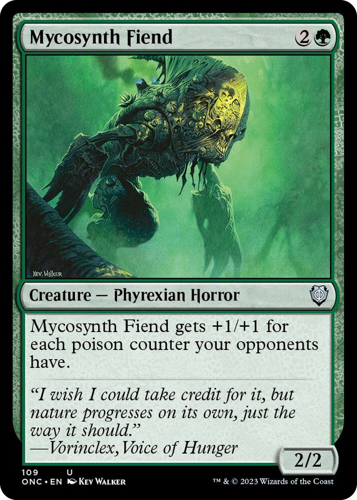 Mycosynth Fiend #109 U - Commander: Phyrexia: All Will Be One Pokemon card