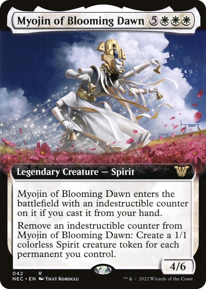 0042 Myojin of Blooming Dawn (Extended Art) R Commander: Kamigawa: Neon Dynasty