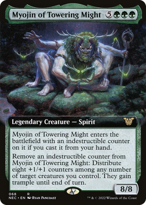 0068 Myojin of Towering Might (Extended Art) R Commander: Kamigawa: Neon Dynasty