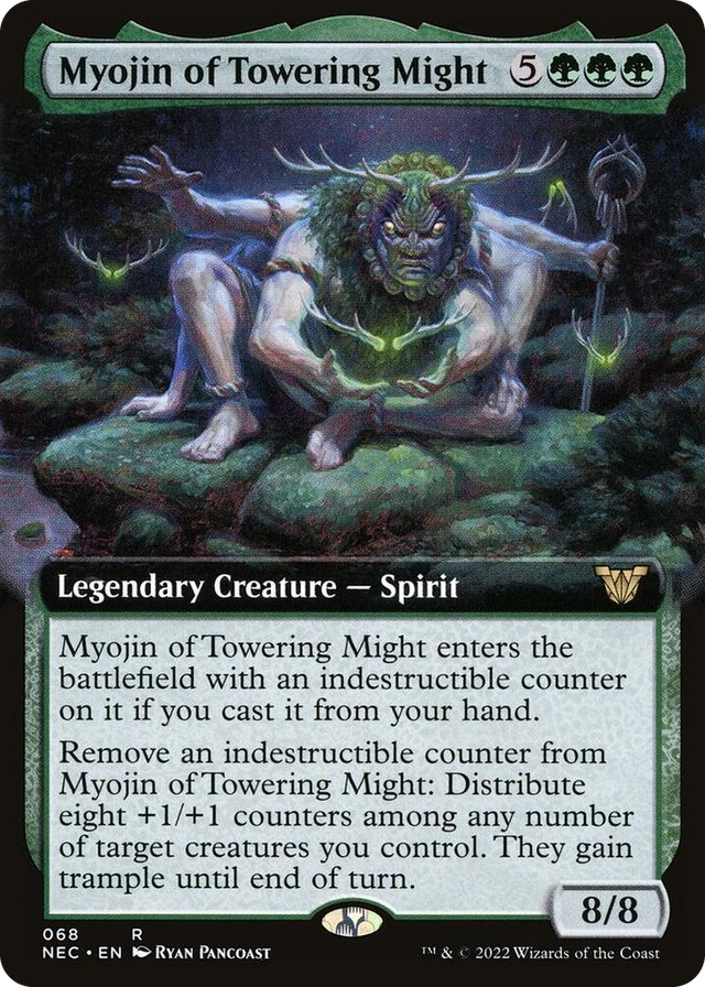 0068 Myojin of Towering Might (Extended Art) R Commander: Kamigawa: Neon Dynasty