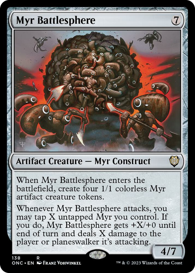 0138 Myr Battlesphere R Commander: Phyrexia: All Will Be One