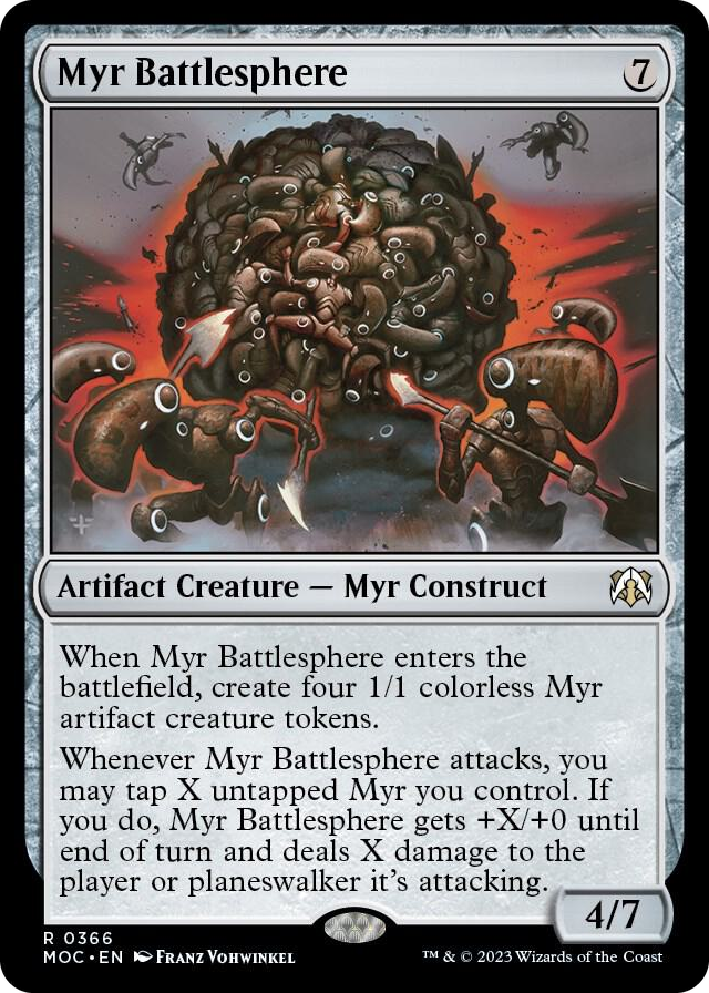Myr Battlesphere #366 R - Commander: March of the Machine Pokemon card