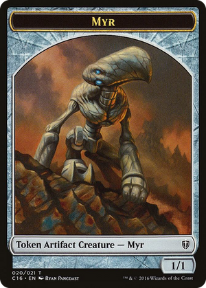 0020 Myr // Bird (002) Double-Sided Token T Commander 2016