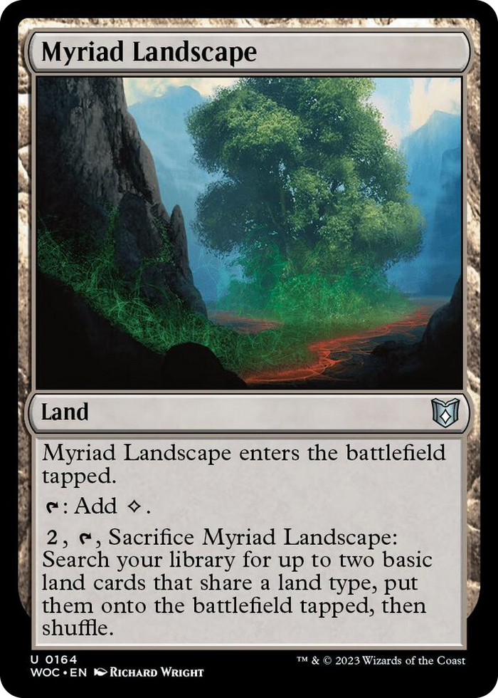 Myriad Landscape #164 U - Commander: Wilds of Eldraine Pokemon card